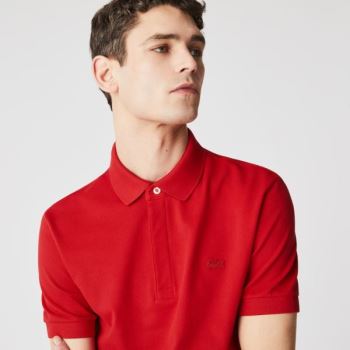 Lacoste Regular Fit Paris Polo - Polo Pánské Červené | CZ-LdpW2P